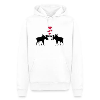 Élan - Sweat à capuche Premium bio Homme - blanc - Devant - Nico (187cm)