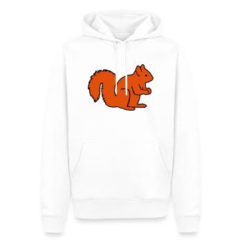 Ecureuil - Sweat à capuche Premium bio Homme - blanc - Devant - Nico (187cm)