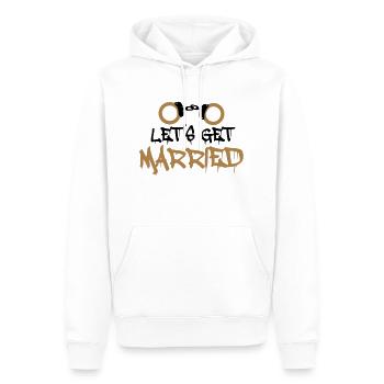 Permet de se marier prisonnier menotté drôle - Sweat à capuche Premium bio Homme - blanc - Devant - Nico (187cm)
