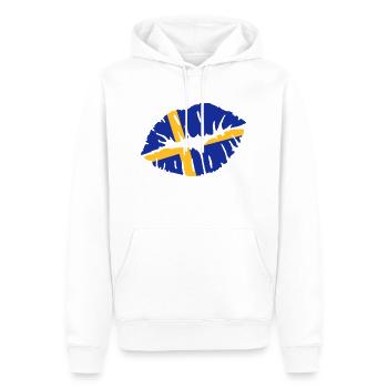 Suède - Sweat à capuche Premium bio Homme - blanc - Devant - Nico (187cm)