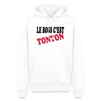 Le boss c'est tonton - Männer Premium Bio Hoodie - Weiß - Vorne - Nico (187cm)