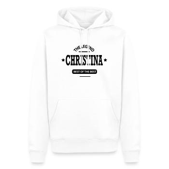 christina - Männer Premium Bio Hoodie - Weiß - Vorne - Nico (187cm)
