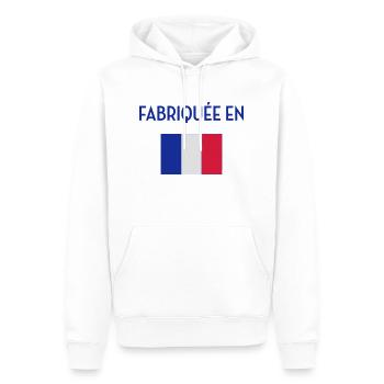 France / Français / Française / Bébé / Naissance - Männer Premium Bio Hoodie - Weiß - Vorne - Nico (187cm)