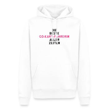 Karting Fahrer Kart Kartfahrer Kartfahrerin Pilot - Männer Premium Bio Hoodie - Weiß - Vorne - Nico (187cm)