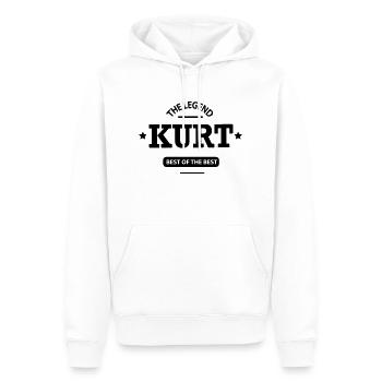 kurt - Männer Premium Bio Hoodie - Weiß - Vorne - Nico (187cm)