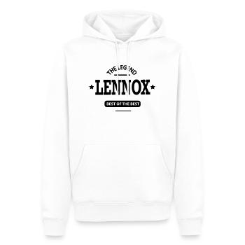 lennox - Männer Premium Bio Hoodie - Weiß - Vorne - Nico (187cm)