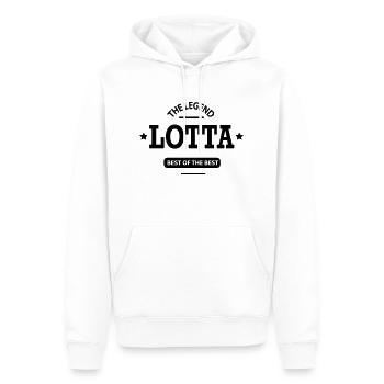 lotta - Männer Premium Bio Hoodie - Weiß - Vorne - Nico (187cm)