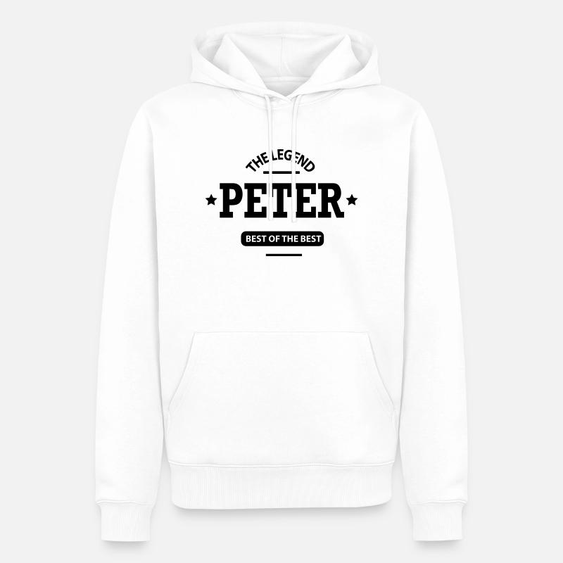 peter - Männer Premium Bio Hoodie - Weiß