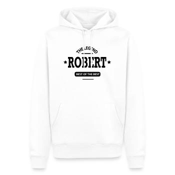 robert - Männer Premium Bio Hoodie - Weiß - Vorne - Nico (187cm)