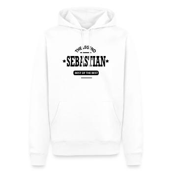 sebastian - Männer Premium Bio Hoodie - Weiß - Vorne - Nico (187cm)
