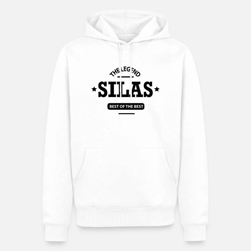 silas - Männer Premium Bio Hoodie - Weiß