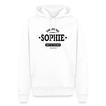 sophie - Männer Premium Bio Hoodie - Weiß - Vorne - Nico (187cm)