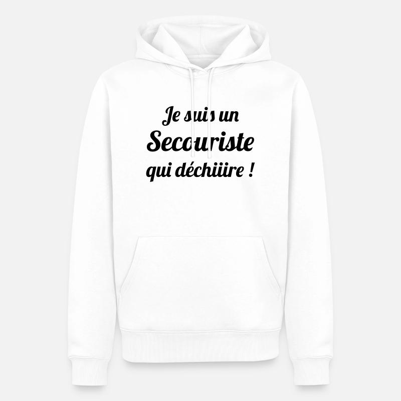 Secourisme / Secouriste / Secours / Secourir - Sweat à capuche Premium bio Homme - blanc