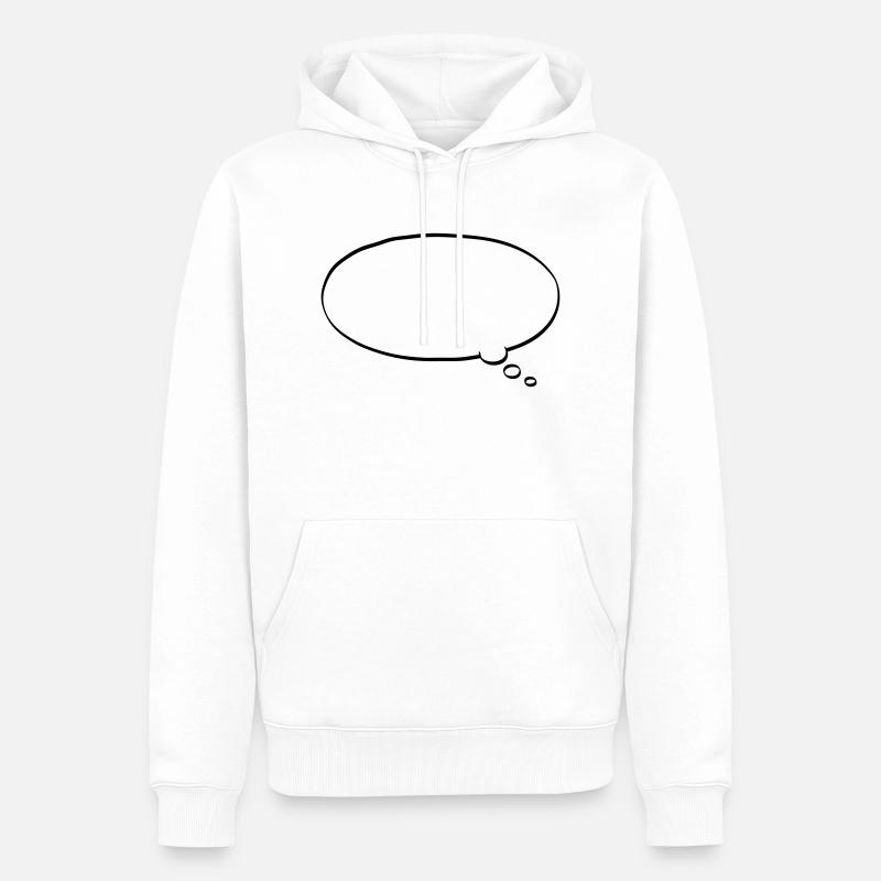 bulle de pensée - Sweat à capuche Premium bio Homme - blanc