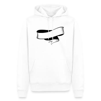 Ribbon, Banner, Vintage, Monogram, Wedding, Design - Sweat à capuche Premium bio Homme - blanc - Devant - Nico (187cm)