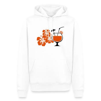 hawaii_blumen_cocktail - Sweat à capuche Premium bio Homme - blanc - Devant - Nico (187cm)