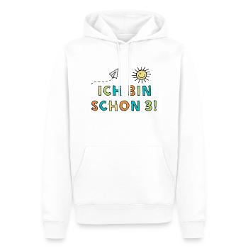 Ich bin schon 3! - Männer Premium Bio Hoodie - Weiß - Vorne - Nico (187cm)