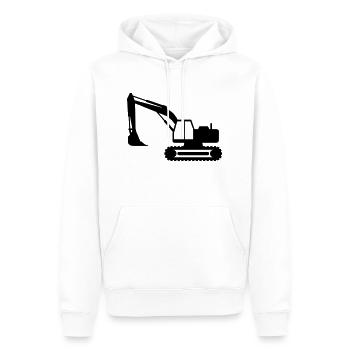 excavator - Men’s Premium Organic Hoodie - white - Front - Nico (187cm)