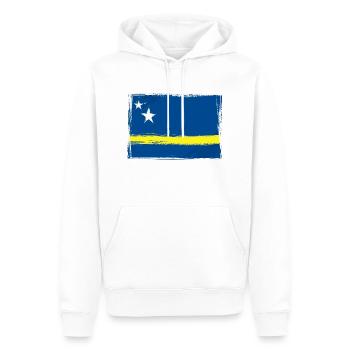 Curaçao - Sweat à capuche Premium bio Homme - blanc - Devant - Nico (187cm)