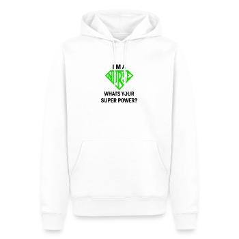 NURSE - Männer Premium Bio Hoodie - Weiß - Vorne - Nico (187cm)