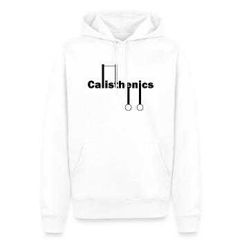 Calisthenics - Sweat à capuche Premium bio Homme - blanc - Devant - Nico (187cm)