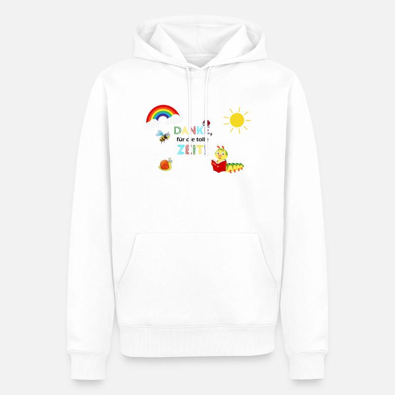 Kindergarten Verabschiedung Schulkind Einschulung - Männer Premium Bio Hoodie - Weiß