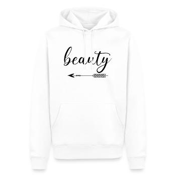 Beast Beauty Biest Beauty sort partenaire amour - Sweat à capuche Premium bio Homme - blanc - Devant - Nico (187cm)