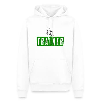 Fußballtrainer - Männer Premium Bio Hoodie - Weiß - Vorne - Nico (187cm)