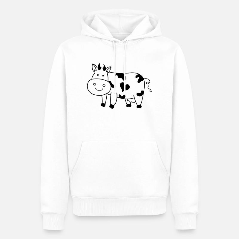 kuh rind - Sweat à capuche Premium bio Homme - blanc