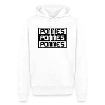 Pommes - Männer Premium Bio Hoodie - Weiß - Vorne - Nico (187cm)