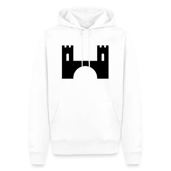Brücke - Männer Premium Bio Hoodie - Weiß - Vorne - Nico (187cm)