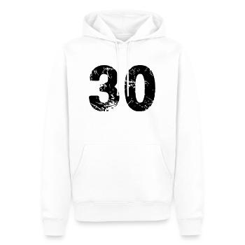 30 - Sweat à capuche Premium bio Homme - blanc - Devant - Nico (187cm)