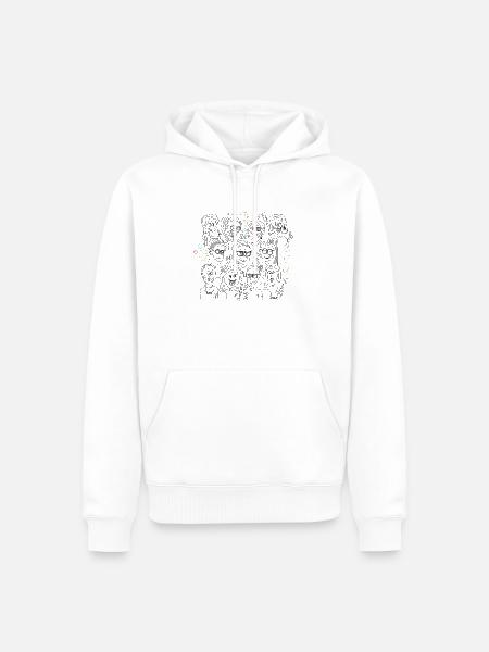 Alles gut-schwarz bunt - Männer Premium Bio Hoodie - Weiß