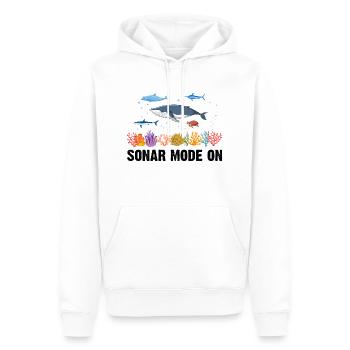 Sonar Boat Sea Marine Biologist Marine Biology - Men’s Premium Organic Hoodie - white - Front - Nico (187cm)