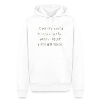 Männer und Hunde lustiger Spruch Haustiere dating - Männer Premium Bio Hoodie - Weiß - Vorne - Nico (187cm)