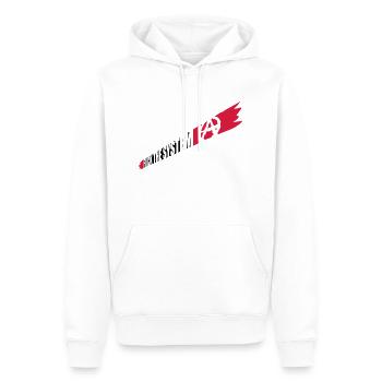Anarchie Baise le système - Sweat à capuche Premium bio Homme - blanc - Devant - Nico (187cm)