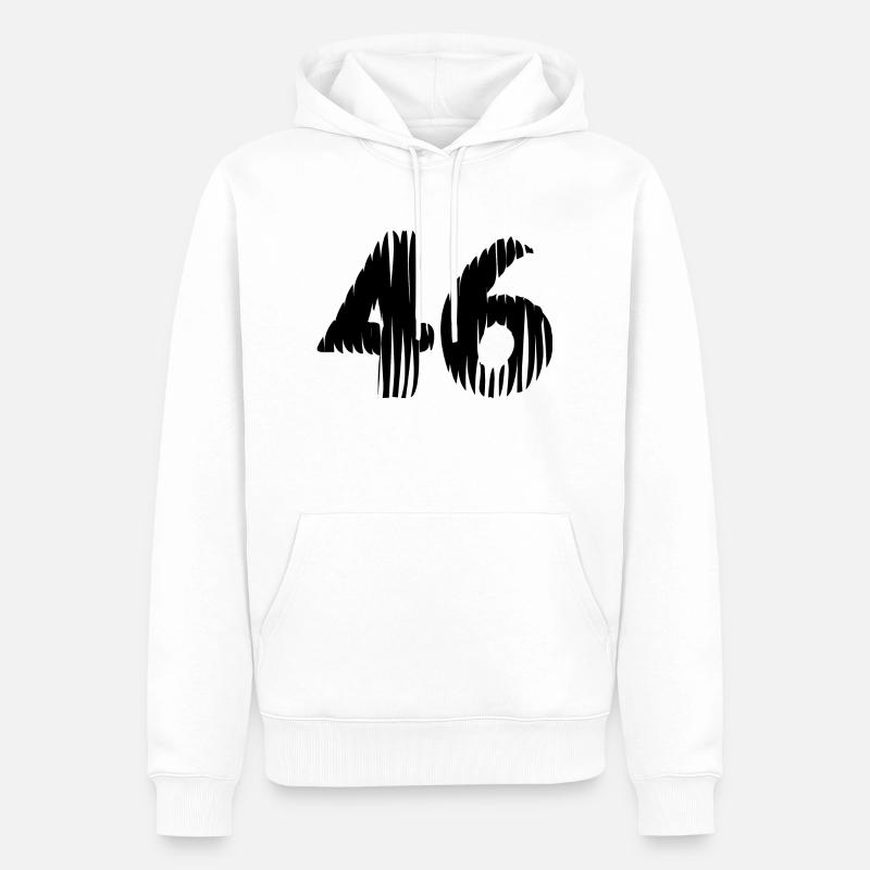 Maillot numéro 46 - Sweat à capuche Premium bio Homme - blanc