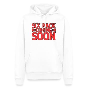 Six Pack à venir 29 - Sweat à capuche Premium bio Homme - blanc - Devant - Nico (187cm)