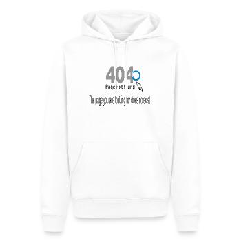 404 © (design protégé par copyright) - Sweat à capuche Premium bio Homme - blanc - Devant - Nico (187cm)
