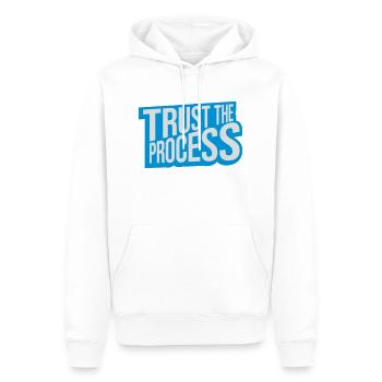 trust the process Quote - Men’s Premium Organic Hoodie - white - Front - Nico (187cm)