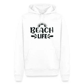 Beach Life - Männer Premium Bio Hoodie - Weiß - Vorne - Nico (187cm)