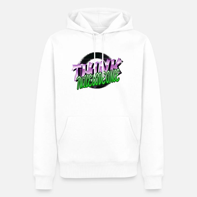 frontend developer statement quote - Men’s Premium Organic Hoodie - white