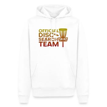 Official Disc Search Team 3 - Männer Premium Bio Hoodie - Weiß - Vorne - Nico (187cm)