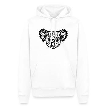 Koala Bear Illustration Koala Bear Head Idée cadeau - Sweat à capuche Premium bio Homme - blanc - Devant - Nico (187cm)