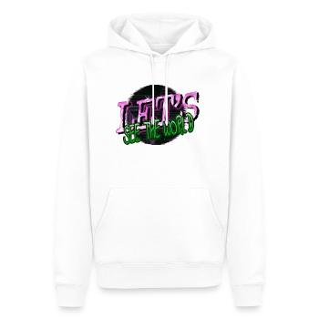 present far away countries jokes statement - Männer Premium Bio Hoodie - Weiß - Vorne - Nico (187cm)