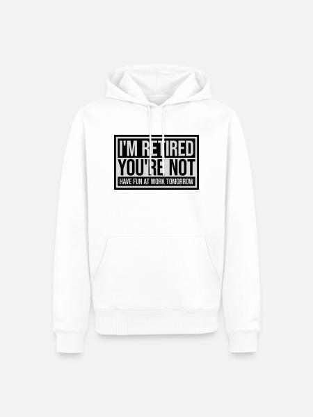 have fun at work - Men’s Premium Organic Hoodie - white