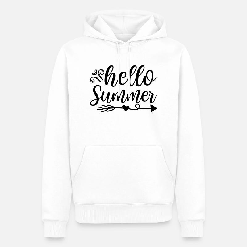11 hello summer - Männer Premium Bio Hoodie - Weiß
