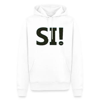 oui chante drôle pas de fille féminisme appliquer toujours - Sweat à capuche Premium bio Homme - blanc - Devant - Nico (187cm)