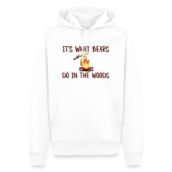 It's What Bears Do In The Woods 2 - Men’s Premium Organic Hoodie - white - Front - Nico (187cm)