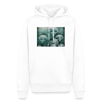 Aliens in the Mist - Men’s Premium Organic Hoodie - white - Front - Nico (187cm)